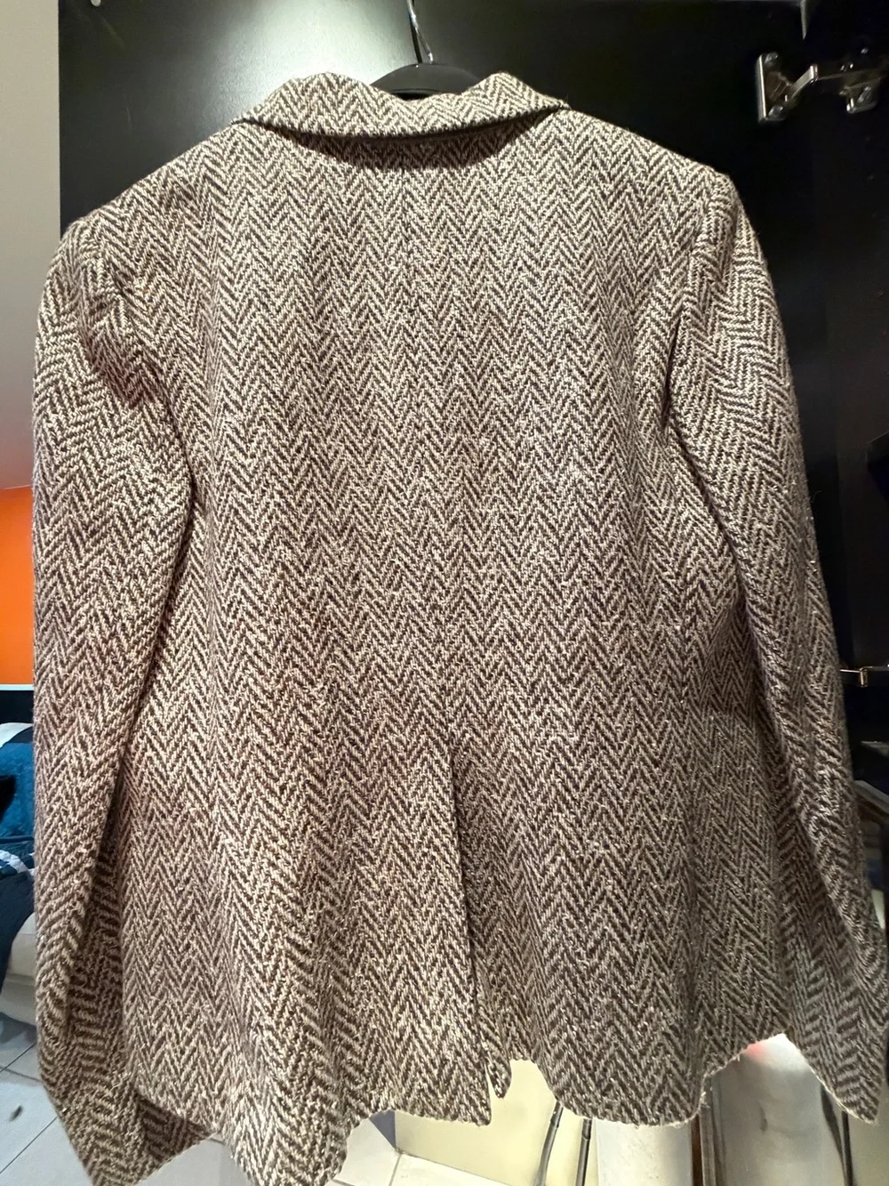 Brooks Brothers Tweed Herringbone Blazer - Brown & Cream Women’s Size 14 - Picture 6 of 6